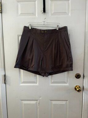 Mod Cloth Woman's Plus-Size Brown Cotton Summer Shorts Sz 1x